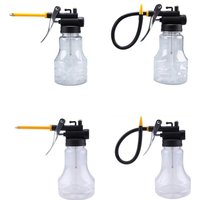 250/350ml High Pressure Grease Hose Kit Transparent Plastic Oil Can with Mini Pump Oiler Gun Injector Accessories Tool Set