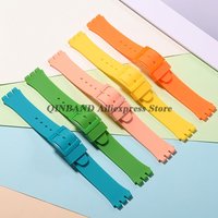 for Swatch for Swatch Waterproof Colorful Rubber Watch Band 16mm 17mm 19mm 20mm Sport Bracelets Men Women Wristbelt Accessories