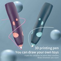 DIY 3D Pen Low Temperature Wireless 3D Printing Pen Digital Display Rechargeable 3D Drawing Pen For Kids Educational Toys Gifts