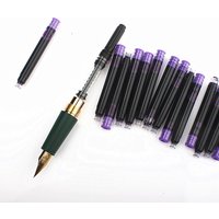 10psc Fountain Pen Refill Cartridge Ink Supplies Student Office Stationery Supplies Calligraphy Pens for Writing 2.6mm/3.4mm