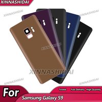 High Quality Battery Cover For Samsung S9 Battery Cover Glass Panel Rear Door Battery Housing Case Adhesive Replace