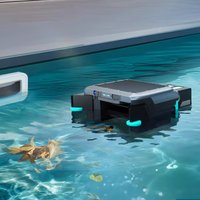 Solar Powered Robot Pool Skimmer Cleaning Filter Plastic Double Charge Automatic Pool Vacuum Robot High Water Level Pool Cleaner
