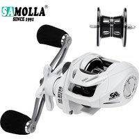 SAMOLLA New Baitcasting Reel Casting Fishing Reel Saltwater Long Shot Ultralight 6+1BB Drag Clciker 7.2:1 High Speed