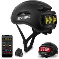 AliExpress SLSHINING Bike Helmet with Light, LED Display Helmet with APP Control DIY Led Screen Bicycle Helmet for Scooter Cycling Skating