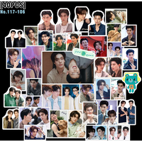 40PCS Thai BL CP JoongDunk GeminiFourth Sticker Pack Waterproof Art Stickers for Suitcase, Computer, Journal, Stationery