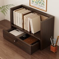 Wood Desktop Bookshelf Simple Office Desk Book Stand Storage Organizer Desk Top Placement Rack Efficient Space Saver