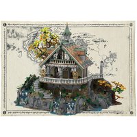 Moc Rivendell The Last Homely House and Display Base Architecture Model Building Blocks Diy Creative Assembly Toys Gifts