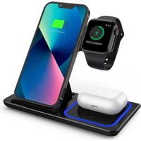 15W Magnetic Wireless Charger Stand for iPhone 17- 12 Pro Max Apple Watch 8 7 Airpods Pro 3 In 1 Fast Phone Charging Sation