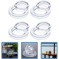Patio Table Sunshade Silicone Clear Sun Umbrella Hole Ring With Cap Sleeve Table Hole Protector for Outdoor Garden Tools