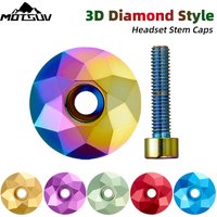 3D Headset Stem Caps Pack Light Aluminum Alloy with Screws for MTB Bike Road Mountain Bicycle Cycling Parts Accessories