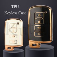Jingyuqin 4 Buttons Soft TPU Car Remote Key Case Fob For Toyota Camry Corolla RAV4 Highlander Avalon 2015 - 2017 Protector