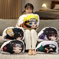 30cm Naruto Anime Cartoon Kawaii Pillow Madara Sasuke Figures Peripheral Decorative Ornaments Children Birthday Gift Toy