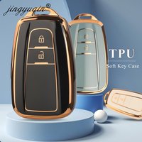 jingyuqin 2 Button TPU Car Key Case Full Cover Shell For Toyota Prius Camry Corolla CHR C-HR RAV4 Land Cruiser Prado Accessories