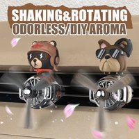 No perfume DIY fragrance bulldog pilot head shake rotate plane car air fresheners accessories decorations ornaments diffuser men