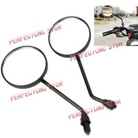 AliExpress NONE A Pair Black Motorcycle Scooter Mirrors Motorbike Rear View Mirror M8 M10 Round Oval Convex Mirror For Mountain Road Bike Moto