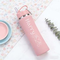 1pc Custom Name Stainless Steel Water Bottle Back to School Gift Double Wall Insulated Stainless Steel Sturdy
