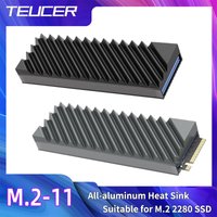 TUECER M.2 2280 NVMe SSD Aluminum Double-Sided Heat Sink with Silicone Thermal Pad - High Cooling Performance for PC Desktop