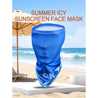 AliExpress NONE 2Pcs Set Summer Ice Silk Cycling Arm Sleeves Breathable Bandana Mask Combination Suit Elastic Cold UV Sun Protection