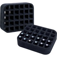 30-slot foam padded removable bottom divider holds 30 bottom 15 ml (0.5 oz) bottles of nail polish or essential oil storage tool