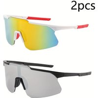 2pcs Men's and Women's Outdoor Travel Glasses Travel Personalized Colorful Fashion Glasses The Best Gift To Give To Friends
