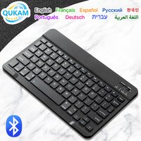 QUKAM Bluetooth-compatible Keyboard, Slim Portable Wireless Keyboard for iOS Android Windows Tablets Laptops