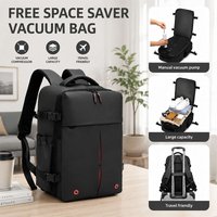 Vacuum-compressed Women's Multi-functional Backpack, Equipped with A Vacuum Pump and Smooth Zippers, Suitable for Business Trave