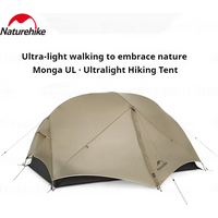Naturehike New Mongar UL Campingzelt für 1-2 Personen, 15D Nylon, 3-Jahreszeiten-Zelt, wasserdicht, ultraleicht, tragbares Outdoor-Zelt mit Matte