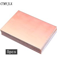 5pcs 10x15 Single Sided Copper Clad Plate PCB Circuit Board FR4 Fiberglass Prototype Board 10*15cm Laminate Circuit Board