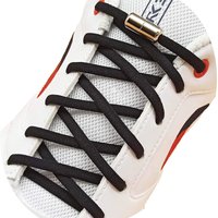 1 Pair Elastic Shoelaces Round Metal Lock Shoe Laces Without Ties Convenient And Safe Lazy Shoes Lace For Sneakers Accessories