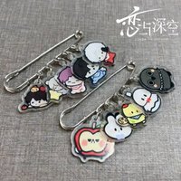 Game Love And Deepspace Xavier Zayne Rafayel Sylus Caleb Cosplay Pin Acrylic Figure Decoration Badge Metal Brooch Party Prop