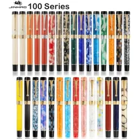 Jinhao 100 Centennial Resin Fountain Pen EF/F M / Bent Nib Golden Clip Business Office School Supplies Stationery PK 9019