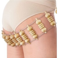 1pcs Wooden Therapy Massage Tool Back Massager Roller Rope for Body Shaping Pain Relief Wooden Treatment