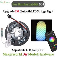 For Bambu Lab Adjustable Stripe Light RGB LED Hardware Bambulab Light Kit 001 bluetooth control Diy 3d printer accessories