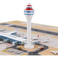 1:400 Airport Control Tower Model,Realistic 1 400 Scale Airport Building Model Diorama Accessories Prop for DIY Project Office