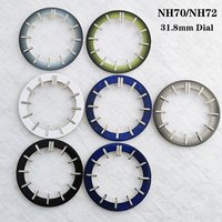 NH70 31.8mm Dial Hollow Transparent Watch Dial Green Luminous for NH70 NH72 Movement Circular Dial Watch Modification Parts