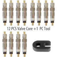 2/6/12pcs Bicycle Removable Presta Valve Core Brass Tubeless Core Remover Tool for Road MTB Bike Tubeless Tire Repair