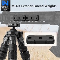 MW5 Stainless Steel Weight Block for MLok Handguard MLOK Exterior Forend Weights with QD Sling Modular Vibration Dampening Set