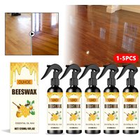 Natural Beeswax Polish Spray for Wood Furniture Floor Restores Shine, Prevents Cracks & Scratches, Wood Care Maintenance Kit