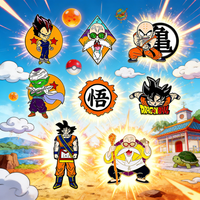 8pcs Dragon Ball Anime Goku Lapel Pins Set Fashion Brooches for Men Women Clothes Backpack Badges Gifts