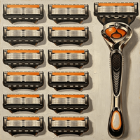 5-layer razor blade, men's manual razor blade, safety razor blade, classic reusable razor blade for skin protection combination