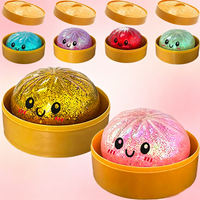 Blind Box Colorful 6 Styles Glitter Dumpling Glitter Dumpling Squishy with Box Dumplings Sensory Squeeze Toy for Stress Relief