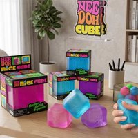 Schylling NeeDoh Cube Sensory Squeeze Toy Super Solid Squish Stress Relief Anxiety Relief Sensory Stress Reliever Toy