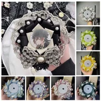 Kawaii Badge Holder New Cute Creative Lacework Badge Decoration Girls Plush Badge Tray