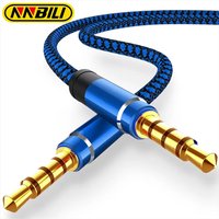 NNBILI 1.5m 3.5mm Jack Male to Male Extension Aux Line Audio Cable for iPhone Samsung Car Headphone Audio Jack Braided Wire
