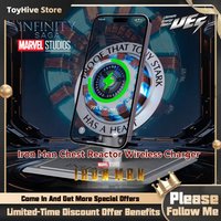 【In Stock】Official Iron Man Wireless Charging Ambient Light Reactor Desktop Ornament Fast Charging Marvel Model Gift Surrounding