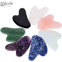 Natural Jade Gua Sha Scraper Facial Massager Tool Rose Quartz Guasha Massage Board Face Lift Slim Gouache Scraper Scraping Plate