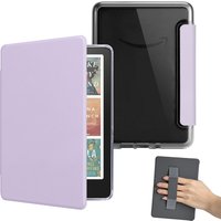 Acrylic Kindle Case with Hand Strap for 7" Kindle Paperwhite 12th Gen - Clear Back, Shockproof & Scratch Resistant