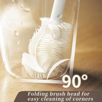 Home Long Handled Soft Cup Brush, Foldable Brush Head Cleaning Brush -360 ° All-round Coverage,Suitable for Kitchen and Home Use