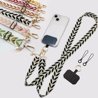 Mobile Phone Lanyard Universal Long Single Shoulder Phone Strap Adjustable Smart Phone Anti Loss Rope Pearl Hanging Ornaments