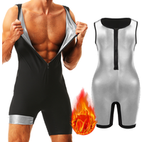 Hot Sweating Jumpsuits Men Waist Trainer Sauna Suit Body Shaper Fitness Gym Exercise Training Bodysuits Fat Burning Shapewear